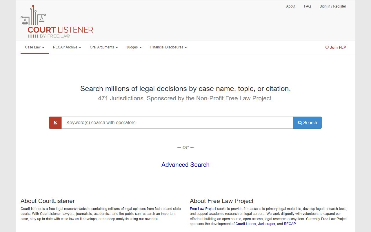 CourtListener free legal research used to read the law behind Sharkey County arrest records and charges